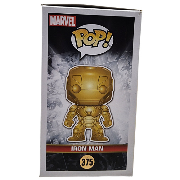 Funko POP! Iron Man #375 Gold Chrome Marvel 10th Anniversary Vinyl Figure - Picture 4 of 5